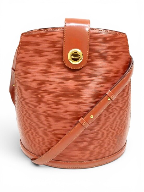 Louis Vuitton Handbags - Louis Vuitton Cluny Shoulder Bag Structured Epi Brown Leather Bucket